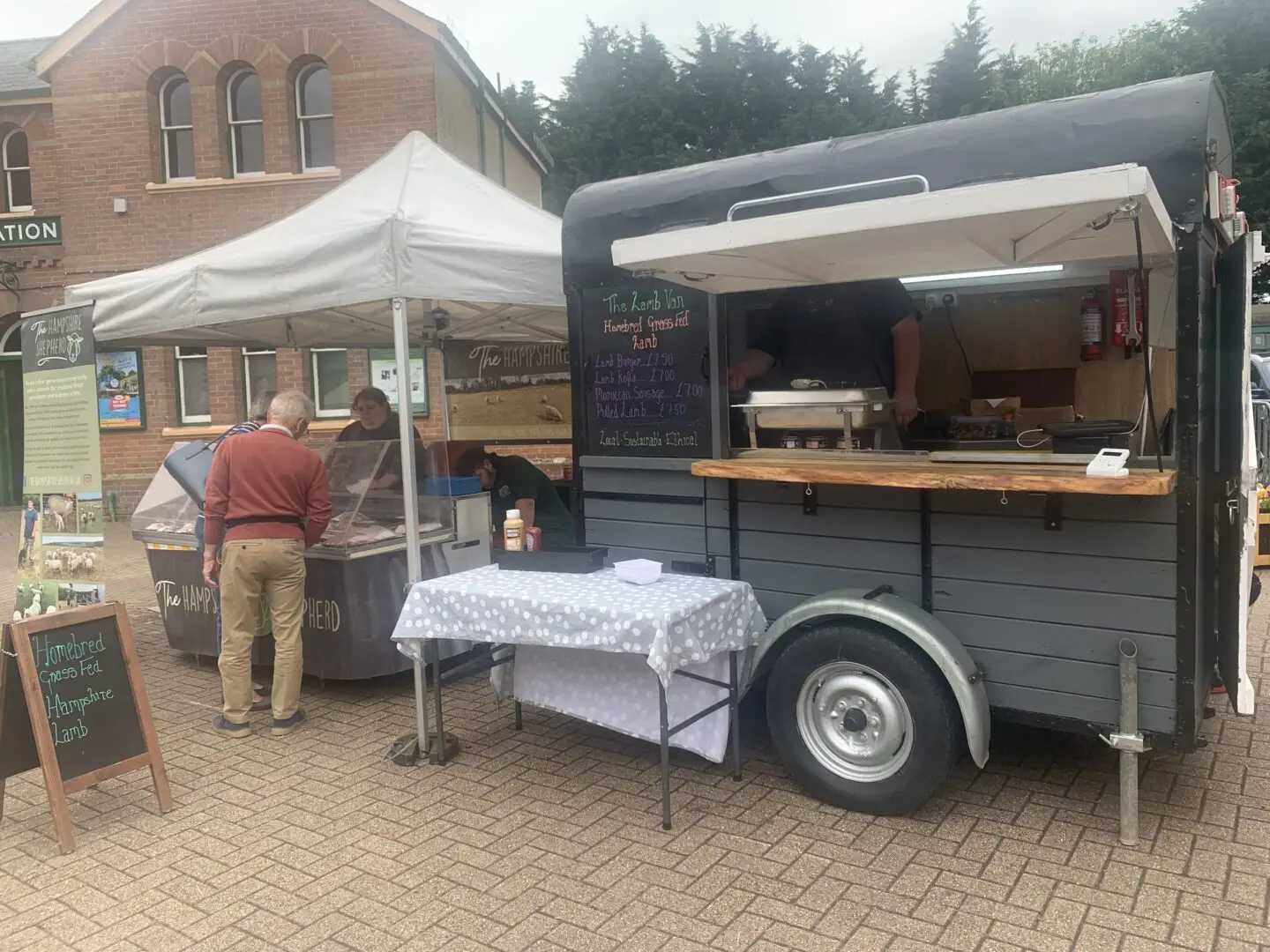 The Hampshire Shepherd Lamb Vab and Market Stall